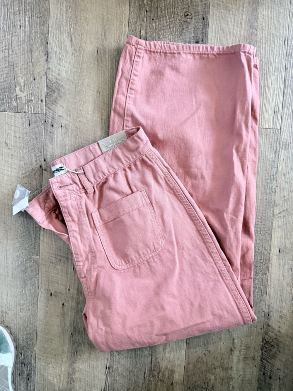 Madewell Coral-Peach High-Rise Casual Pants
